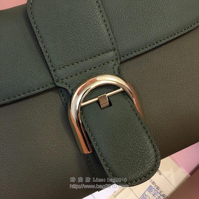 DELVAUX女包 頂級原單 Brillant系列 DV0028三拼綠 大號 德爾沃女手提包 顆粒紋牛皮 DELVAUX單肩包  fcs1047